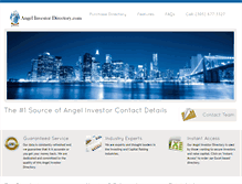 Tablet Screenshot of angelinvestordirectory.com